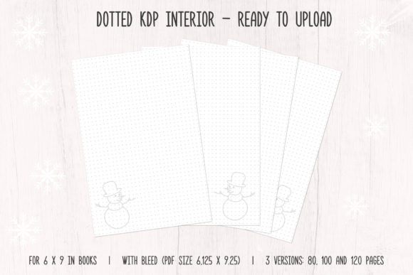 Christmas KDP Interior 6x9 with Bleed: Snowman Design