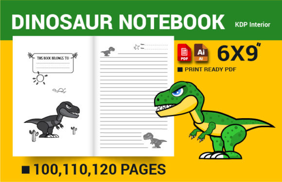 Evaluating Dinosaur Notebook and Journal for Kids: Volume 08 for KDP Publishing