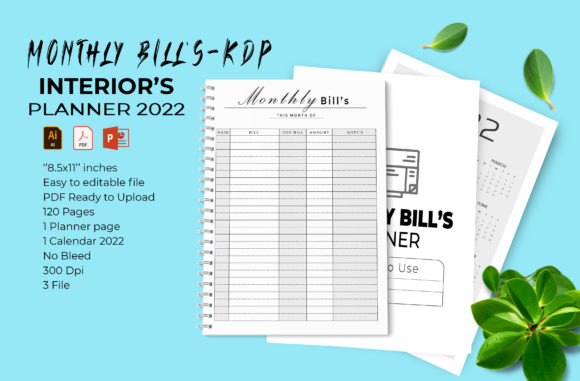Evaluating the Monthly Bills KDP Interior for 2022 Publishing