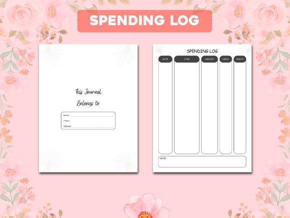 Spending Log KDP Interior: Grow Your Sales
