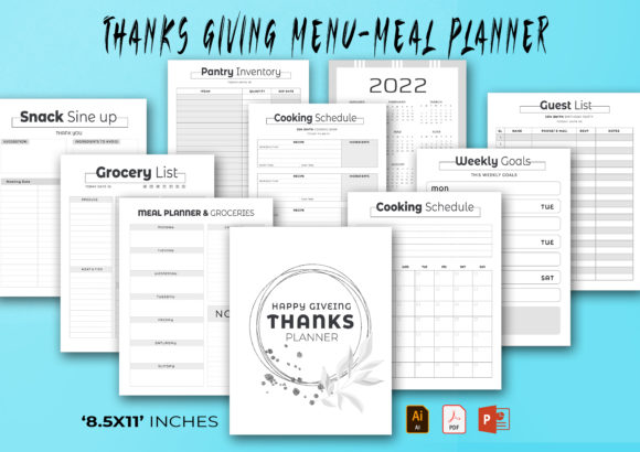 Thanksgiving Menu Meal - KDP Planner s: Streamlining Holiday Prep and Publishing