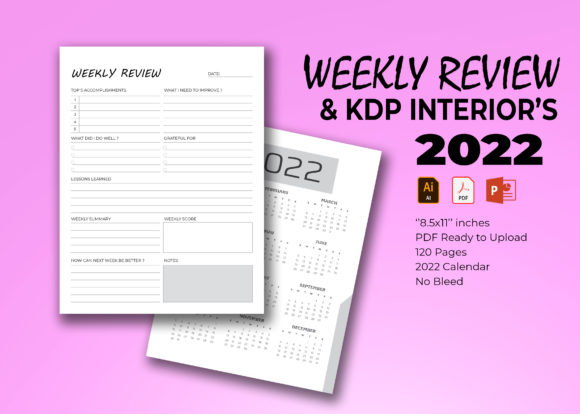 Weekly Review Planner: Organize Life with KDP Interiors